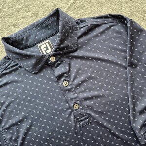 FootJoy Mens Navy Polo Lg River Course At Keystone CO Performance Athletic Fit